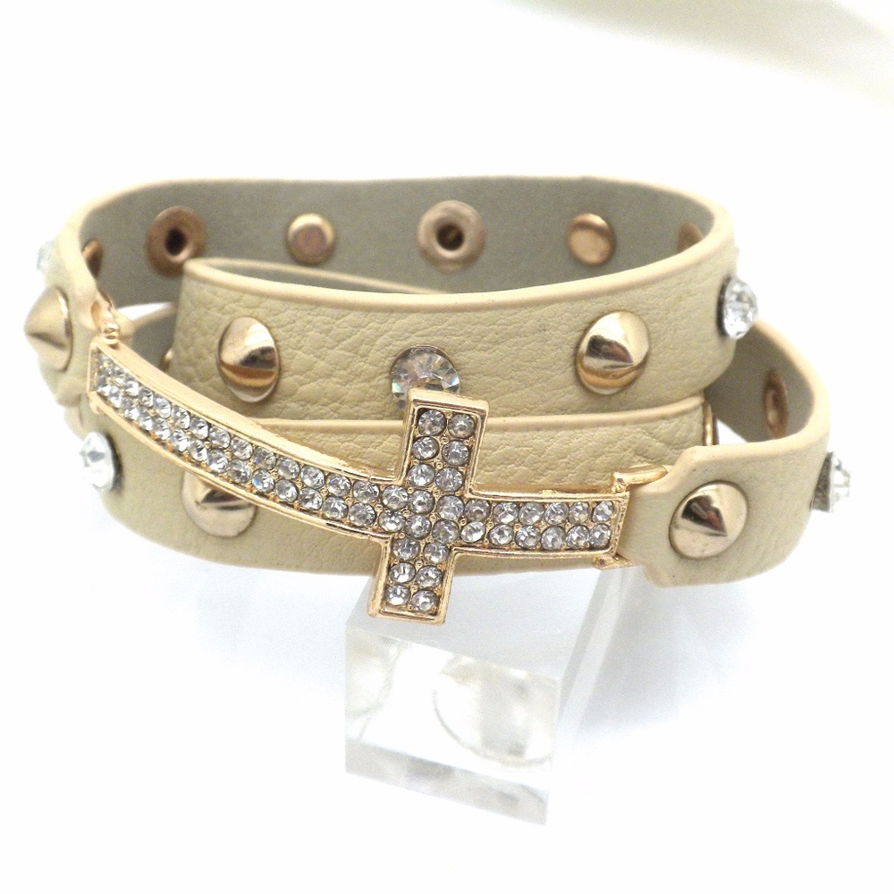 Cross Wrap Crystal Bracelet